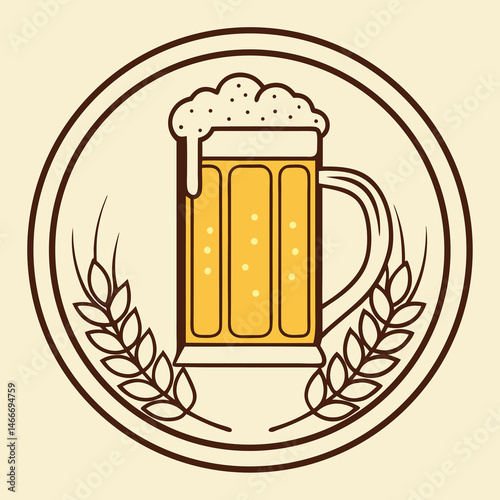 beer mug vector illustration