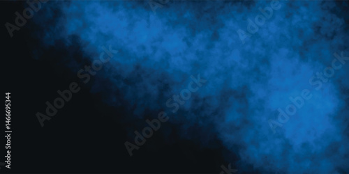 Deep Blue Abstract Texture with Soft Foggy Mist and Shadows

