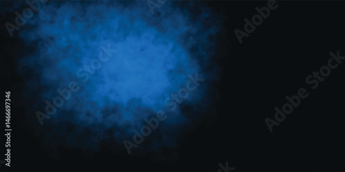 Smooth Abstract Smoke Design with Blue and Black Fog Overlay

