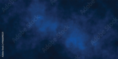 Blue Mist Overlay with Dark Grunge Texture for Background Design

