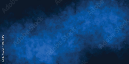 Artistic Abstract Cloud Texture in Blue Tones with Dark Background

