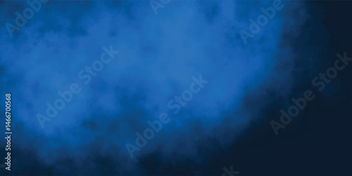 Smoky Blue Cloud Background with Dark Corners for Graphic Design

