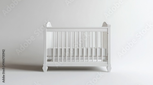 Wallpaper Mural Empty white crib against a plain background (1) Torontodigital.ca