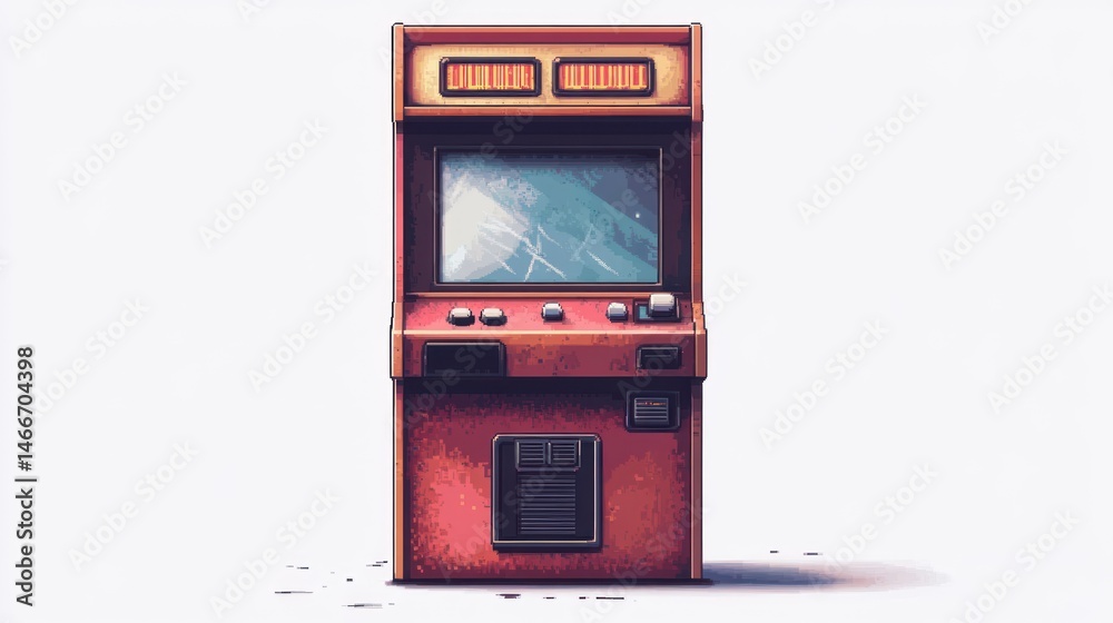 Naklejka premium Retro arcade game machine (1)