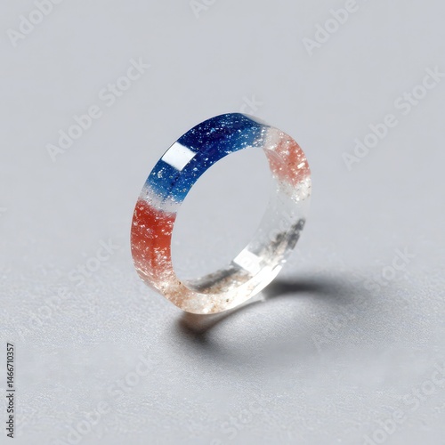 Bright nebula ring with crystal-clear starscape, colorful space dust