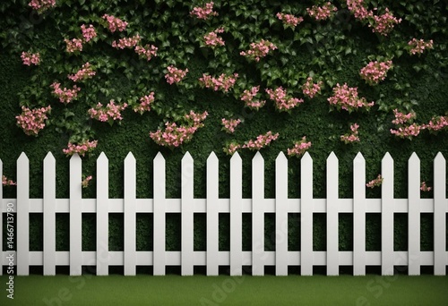 wooden fence with flowers