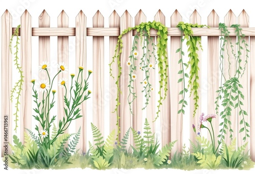 wooden fence with grass