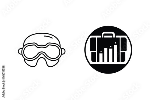 Conceptual illustration of vr and business investment opportunities with clean minimalist design