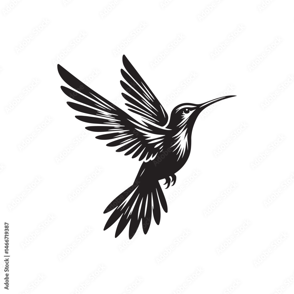 Hummingbird Vector Silhouette, Elegant Avian Design, Delicate Wings in Motion, Nature-Inspired Bird Art, Tiny Bird Illustration, Flying Jewel.
Hummingbird Vector Silhouette, Elegant Avian Design, Delicate Wings in Motion, Nature-Inspired Bird Art, Tiny Bird Illustration, Flying Jewel.