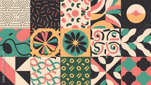 Vintage Pink and Red Roses Pattern on White Background