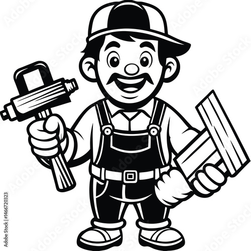 construction worker with hammer