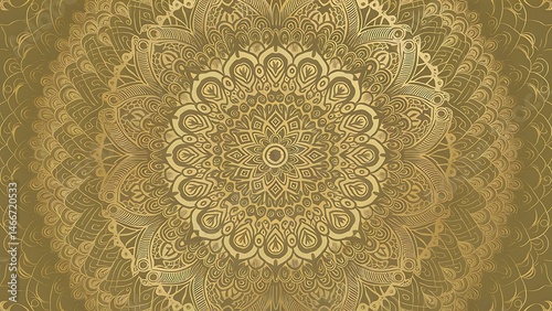 Seamless gold mandala pattern