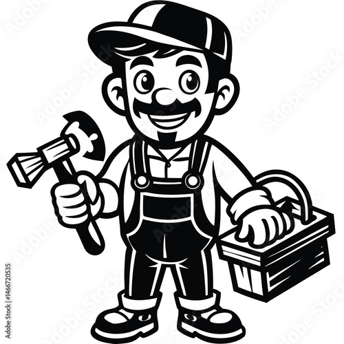 construction worker with hammer