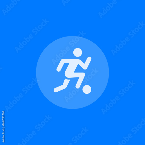 Indoor Soccer Filled Circle Icon