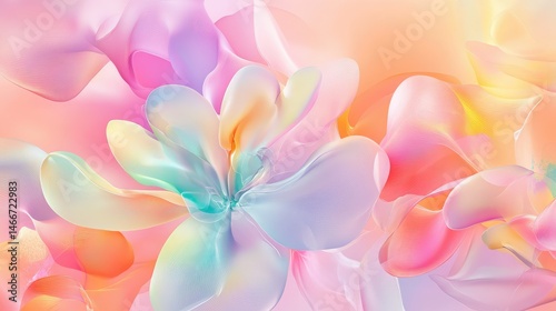 Delicate swirl patterns in pastel hues creating a seamless flowing abstract scene