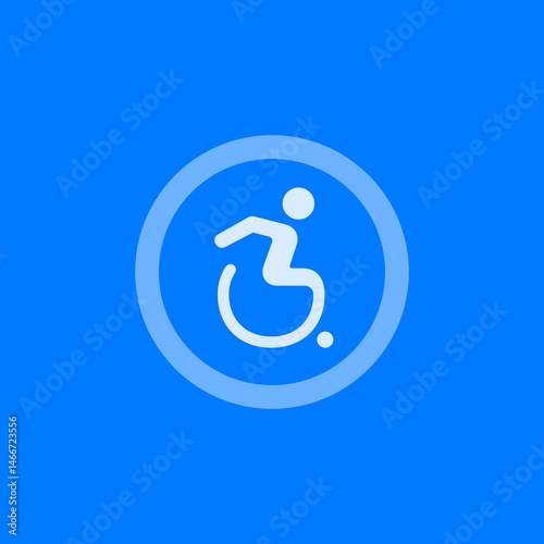 Wheelchair Roll Circle Icon