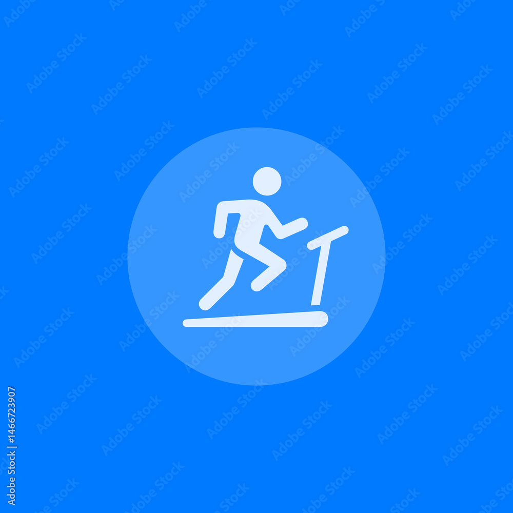 Treadmill Running Filled Circle Icon Treadmill Running Filled Circle Icon