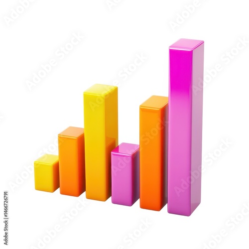 Colorful 3D bar chart graph Free Download Colorful 3D bar chart graph - GFXLoad