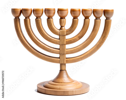 hanukkah menorah with candles isolated on white background . File type PNG Transparent.