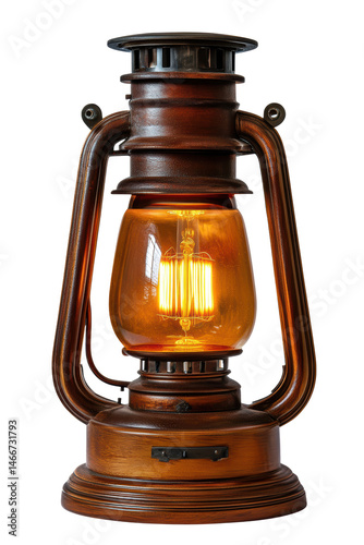 Isolated Vintage Style Lantern Lamp