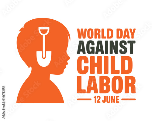 Stop Child Exploitation Protect Childhood, World Day Against Child Labor Mind, Child Labour Fills Head With Work