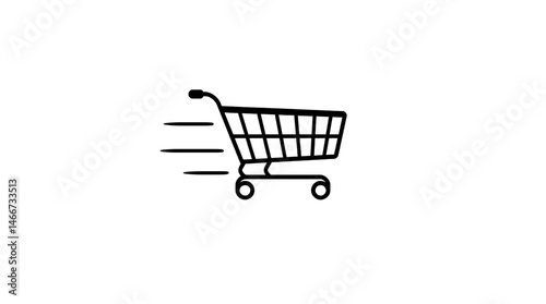 shopping cart vector illustration isolated on transparent background 