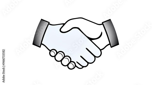 handshake between two businessmen vector isolated on transparent background 