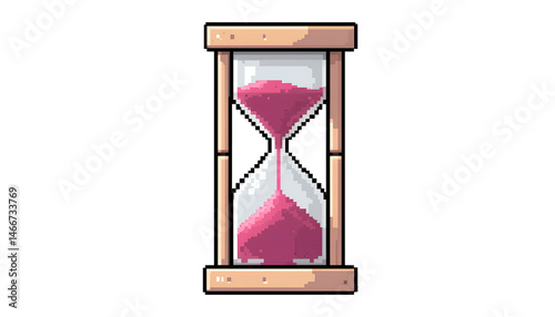hourglass with sand isolated on transparent background 