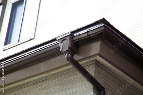 Japanese house rain gutter, rain gutter system