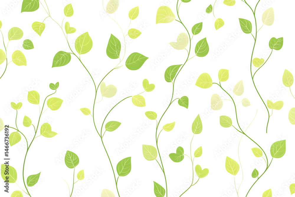 Obraz premium Heart-Shaped Green Leaves on Transparent Background