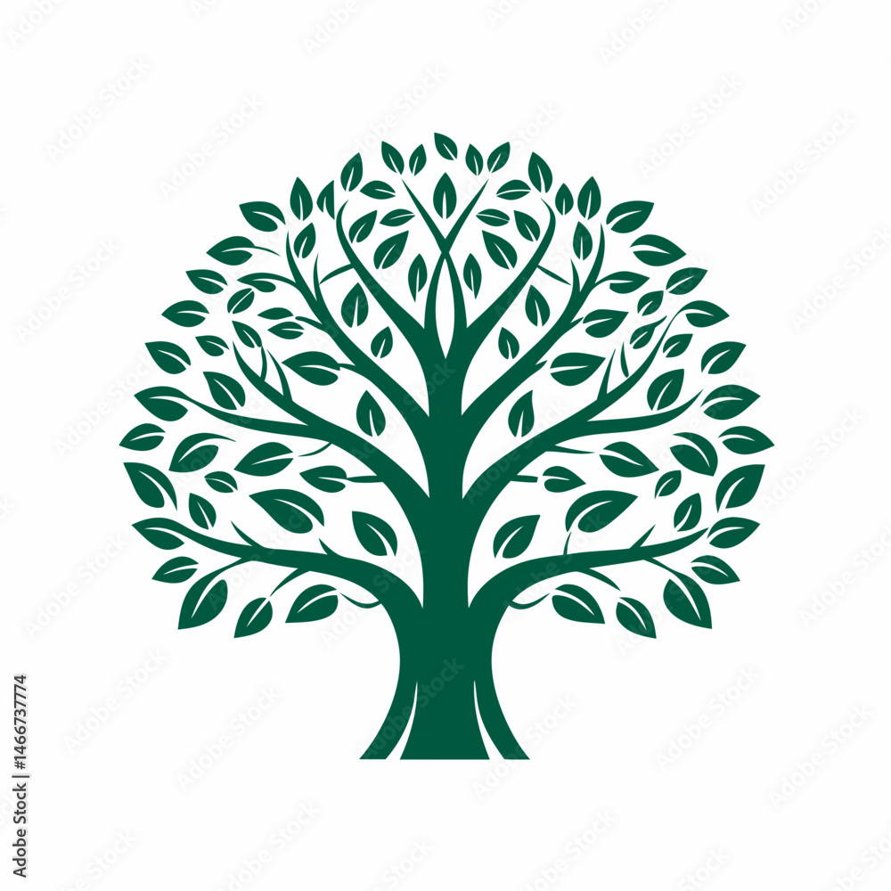 Obraz premium Elegant Tree Logo Design for Nature Brands.