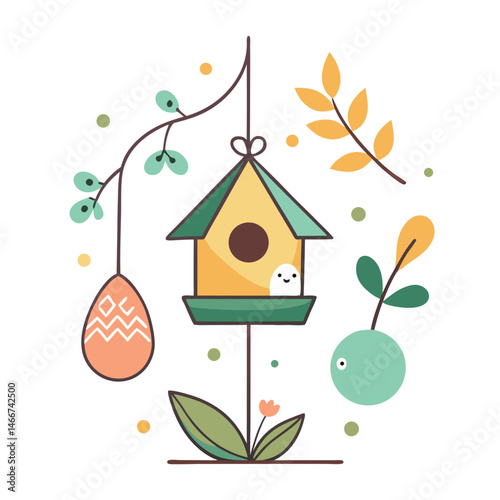 bird house and tree