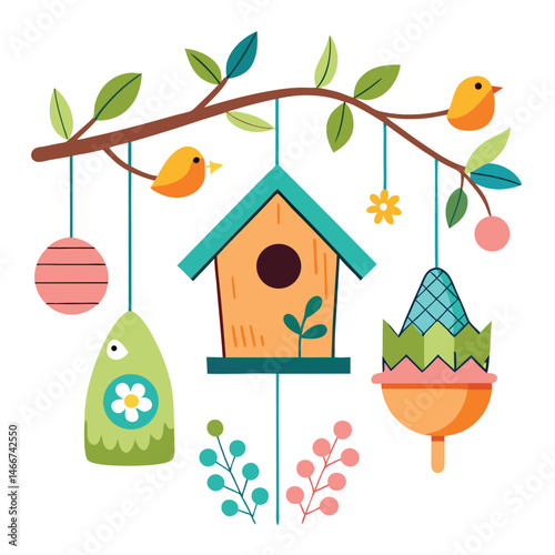 birds on the tree