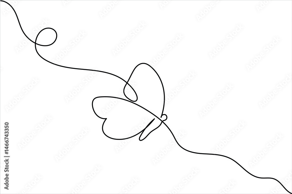 Butterfly continuous one line drawing minimalist unique vector illustration
Butterfly continuous one line drawing minimalist unique vector illustration