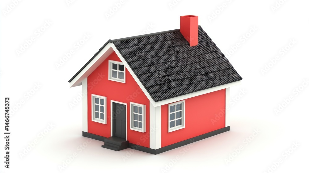 Small red house model Small red house model
