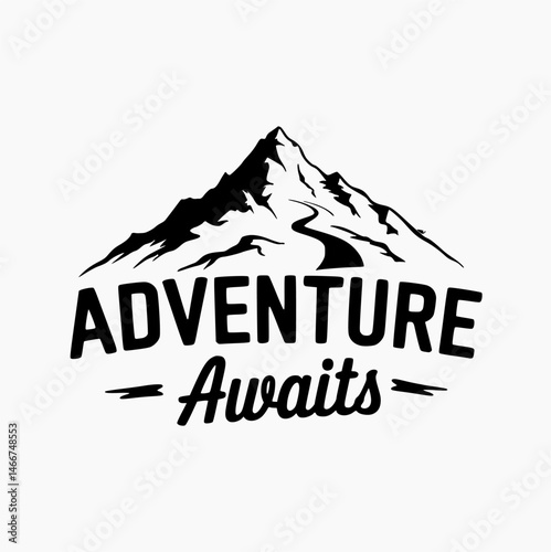 Adventure vector logo, bushcraft, hiking, wilderness