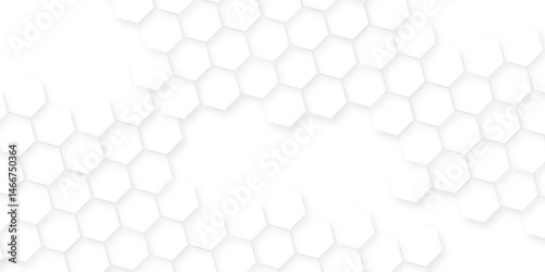 Abstract white hexagon background,Seamless pattern with hexagon.Hexagonal grid tile and mosaic structure mess cell.seamless bright white abstract honeycomb background.