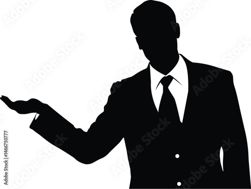 Corporate Vision: Businessman Silhouette Concept