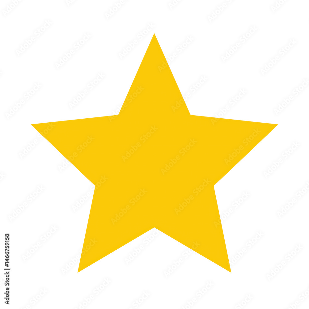 Obraz premium A Simple and Radiant Yellow Star Graphic Design , isolated on white background png