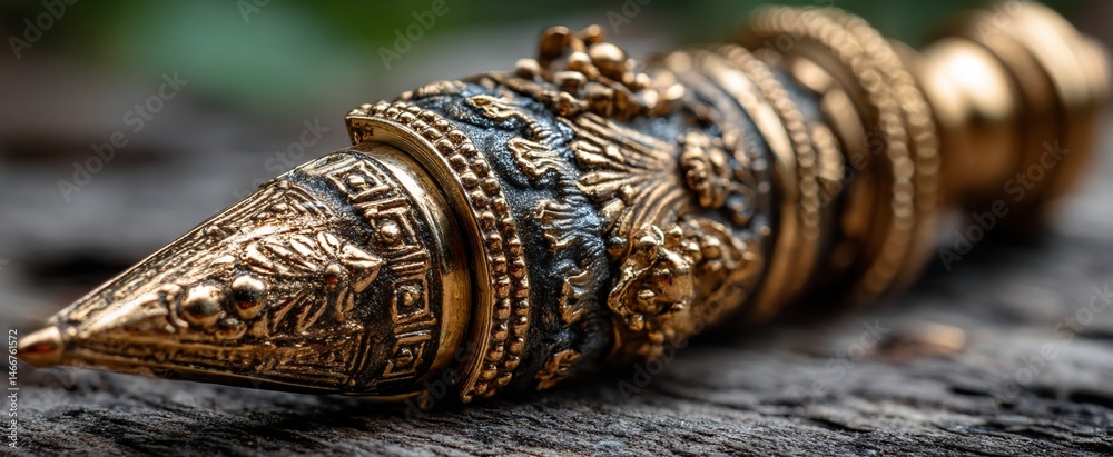 Obraz premium Ornate, Golden-Bronze Decorative Item