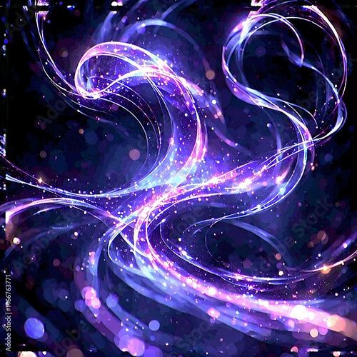 Luminous Violet Energy Swirl Background
