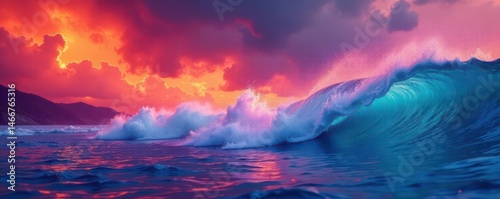 Abstract vibrant wave, Olympic ring color palette, dynamic design, olympic, modern, playful