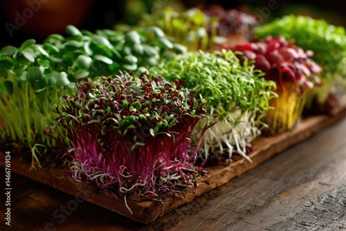 Heirloom veggie collection with vibrant gourmet microgreens 