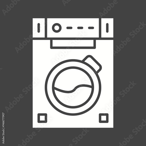 Automatic Washing Machine icon vector image. Suitable for mobile apps, web apps and print media.