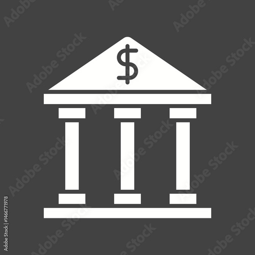 Bank icon vector image. Suitable for mobile apps, web apps and print media.