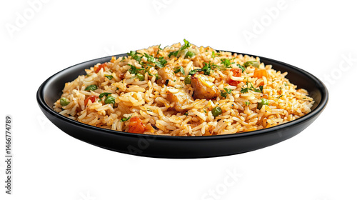 Delicious Chicken Fried Rice Recipe Easy Asian Cuisine isolated on transparent background