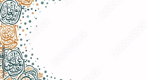 Elegant Arabic Calligraphy Design  A Festive Background for Invitations, Cards, and Celebrations