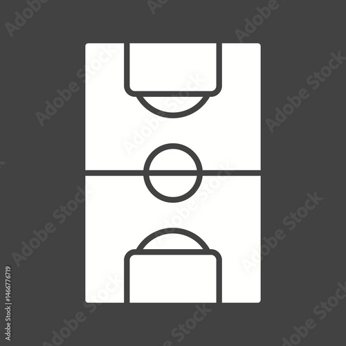 Football Field icon vector image. Suitable for mobile apps, web apps and print media.