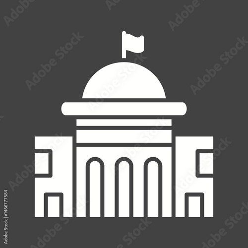Government icon vector image. Suitable for mobile apps, web apps and print media.