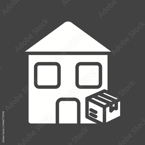 Home Delivery icon vector image. Suitable for mobile apps, web apps and print media.